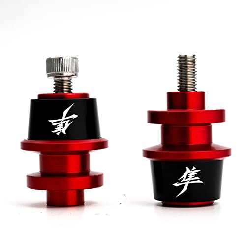 MOWOK Fits For SUZUKI Hayabusa GSX1300R GSX 1300R Gen 3 1999-2021 2022 2023 2024 2025 Accessories Motorcycle M8 Swingarm Spools Slider Stand (Black) (Red) - Image 1