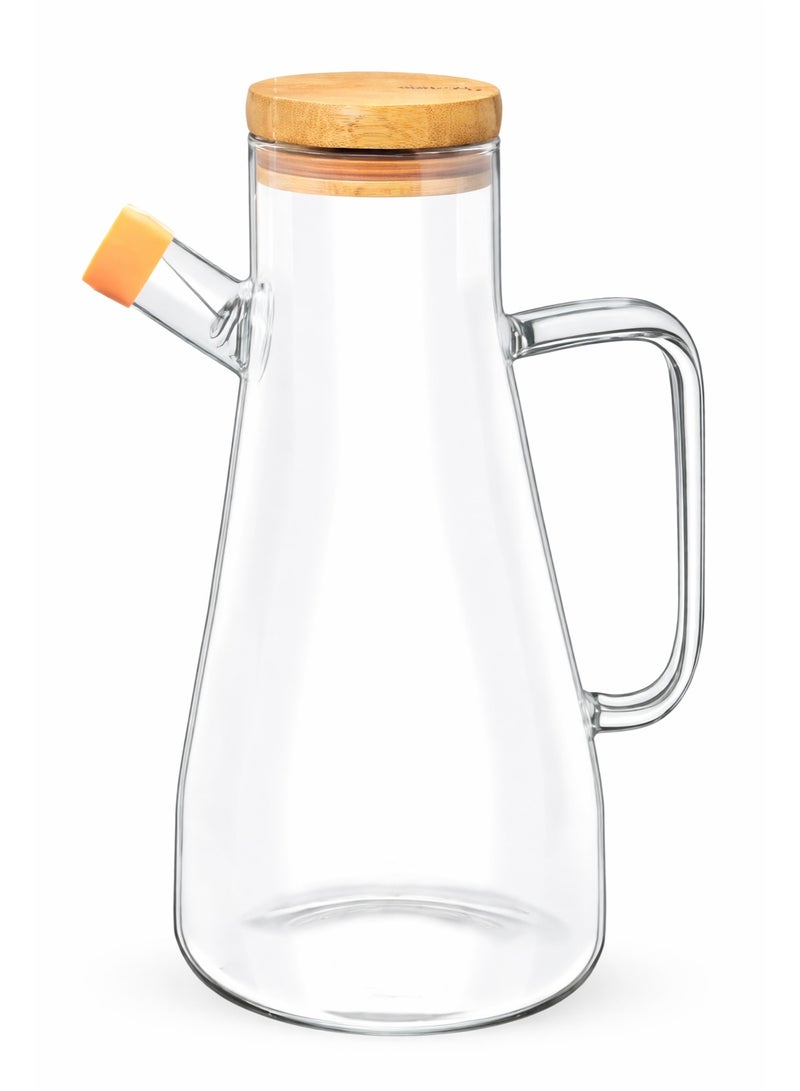 Glass Oil Bottle, 900 ml, Leak-Proof Vinegar Oil Dispenser
