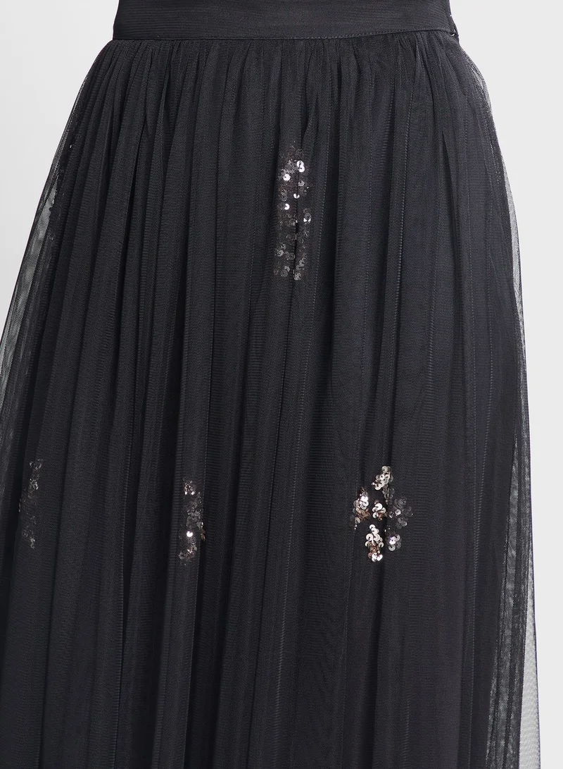 Maya High Waist Embellished Skirt