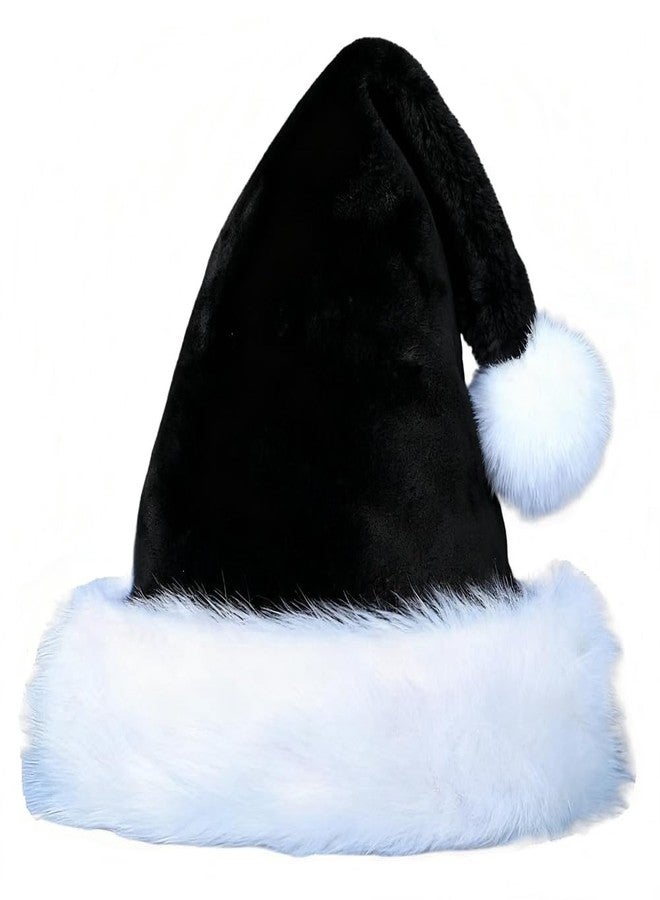 LKQBBSZ Christmas Hat, Santa Hat for Adults, Touch Soft and Comfortable Velvet Thickened Santa Hats for Christmas New Year Holiday Party Supplies - Image 4