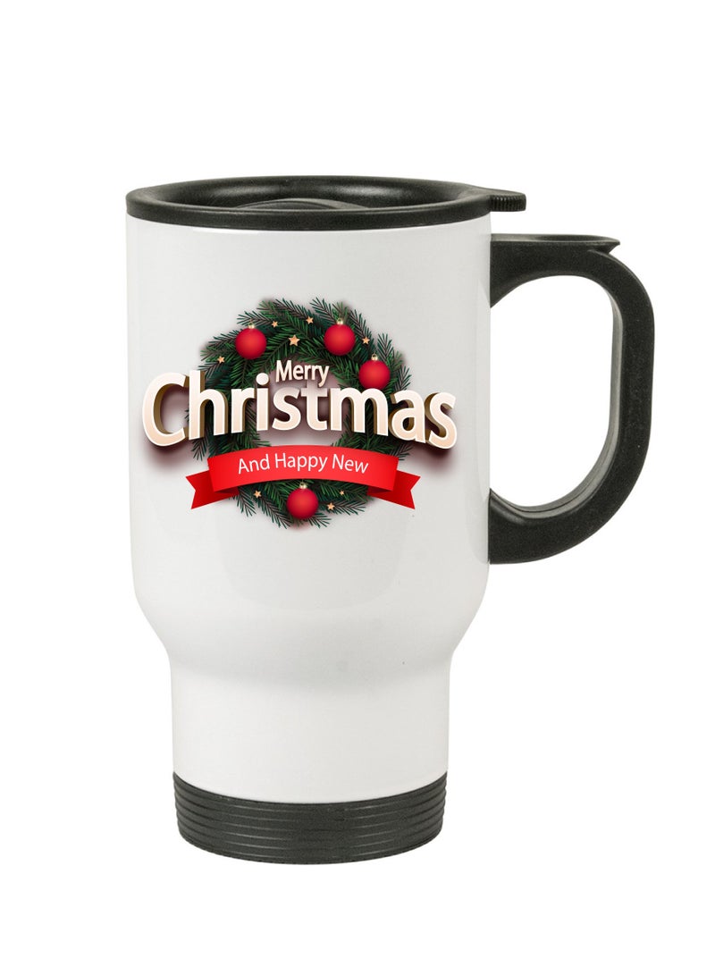 PRINTSHOP4ME Stainless Steel Travel Mug Suitable Gift for Christmas and printed with Christmas theme  (Design 9) - Image 1