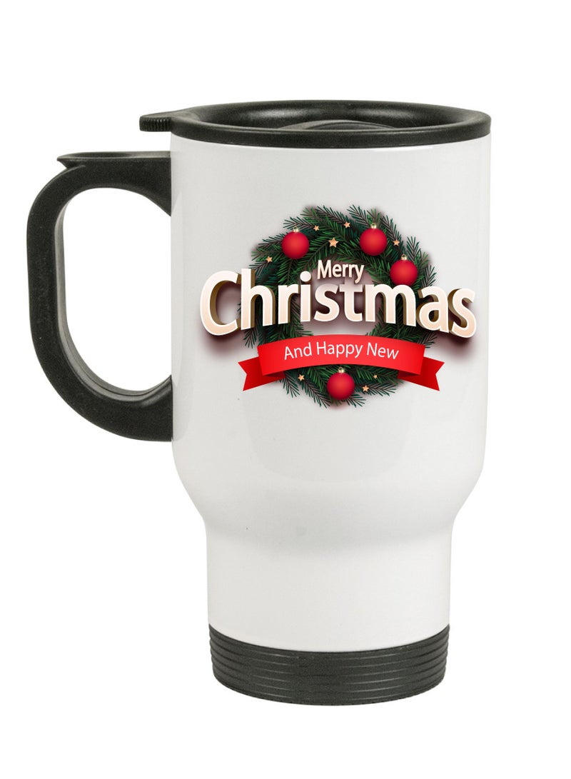 PRINTSHOP4ME Stainless Steel Travel Mug Suitable Gift for Christmas and printed with Christmas theme  (Design 9) - Image 2