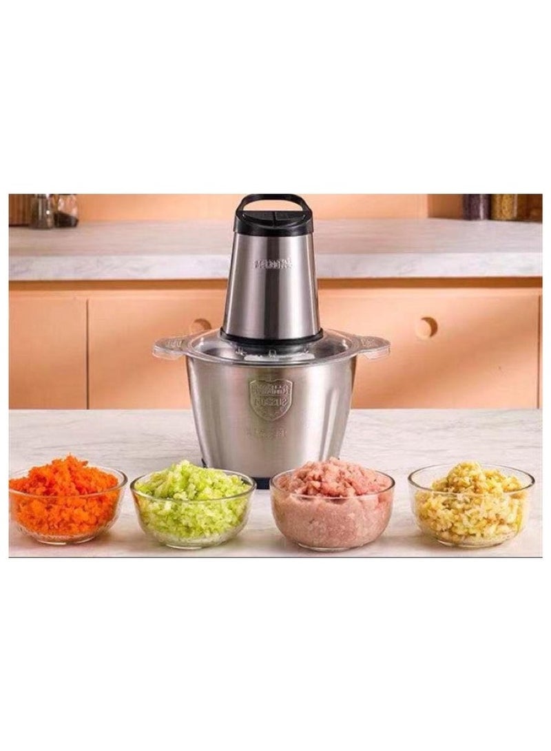 5L Stainless Steel Electric Meat Grinder 3 Adjustable Speeds 500W Power  - Image 2