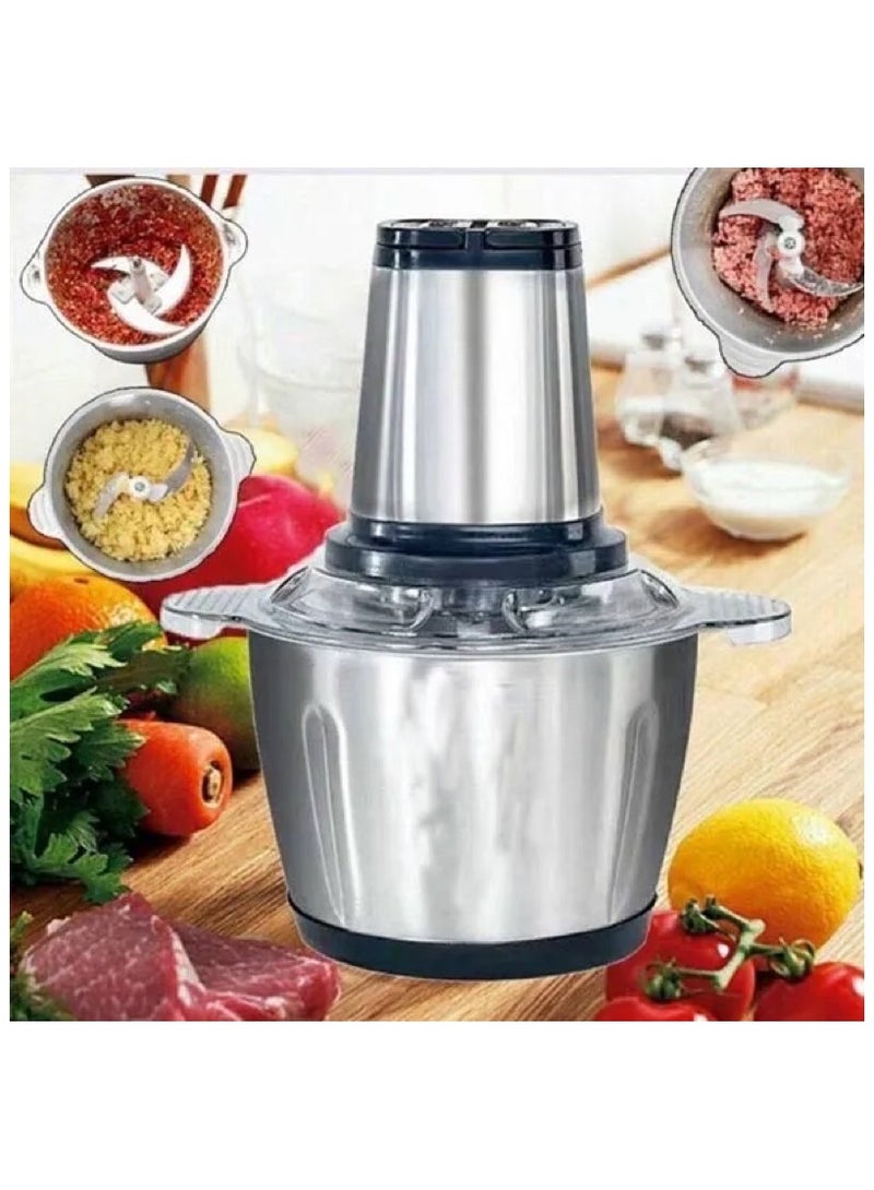 5L Stainless Steel Electric Meat Grinder 3 Adjustable Speeds 500W Power  - Image 1