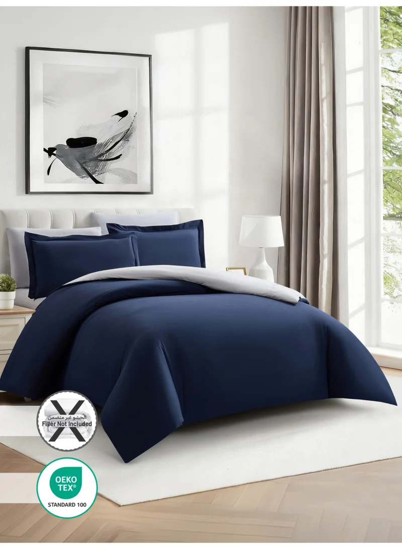 Donetella KING (200x200 cm) Solid Duvet Cover Set, Fits 200 × 200 cm Bed, King Size 6-Piece Set, Brushed Microfiber Without Filler  | Best Price UAE