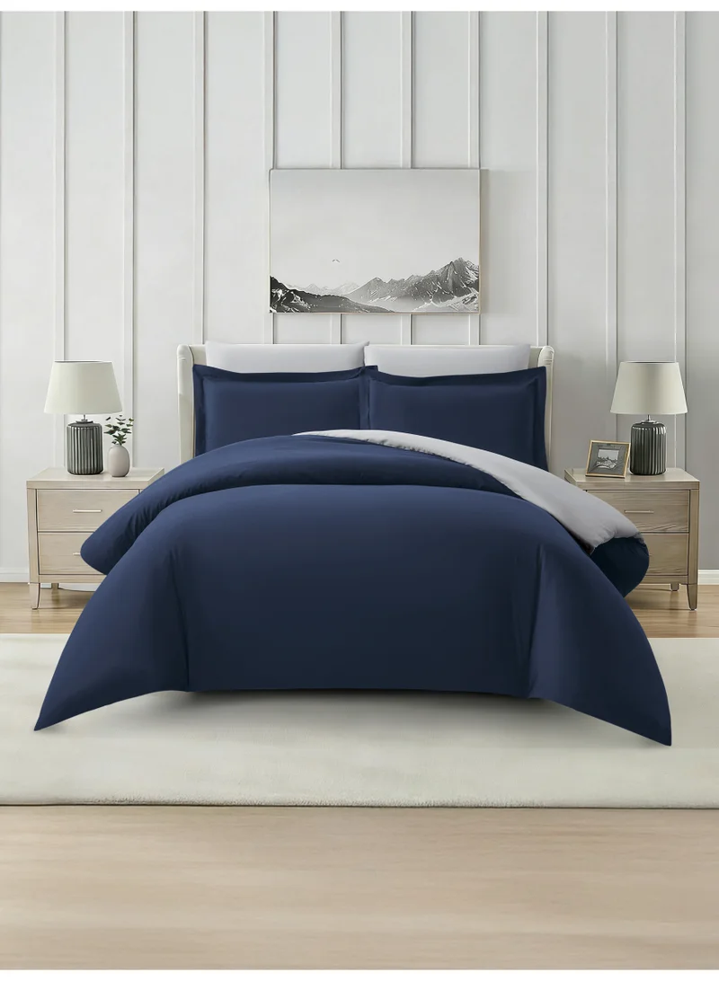 Solid Duvet Cover Set, Fits 200 × 200 cm Bed, King Size 6-Piece Set, Brushed Microfiber Without Filler