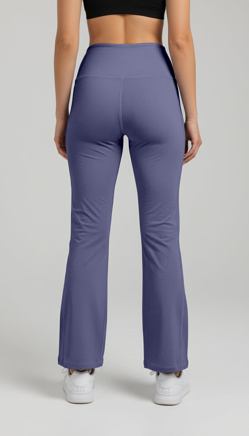 Mehrang High Waist Wide Leg with Side Pockets || Stretchable Tights || Sports Fitness Activewear Yoga Pants for Women (in, Alpha, L, Regular, Lavender) - Image 3