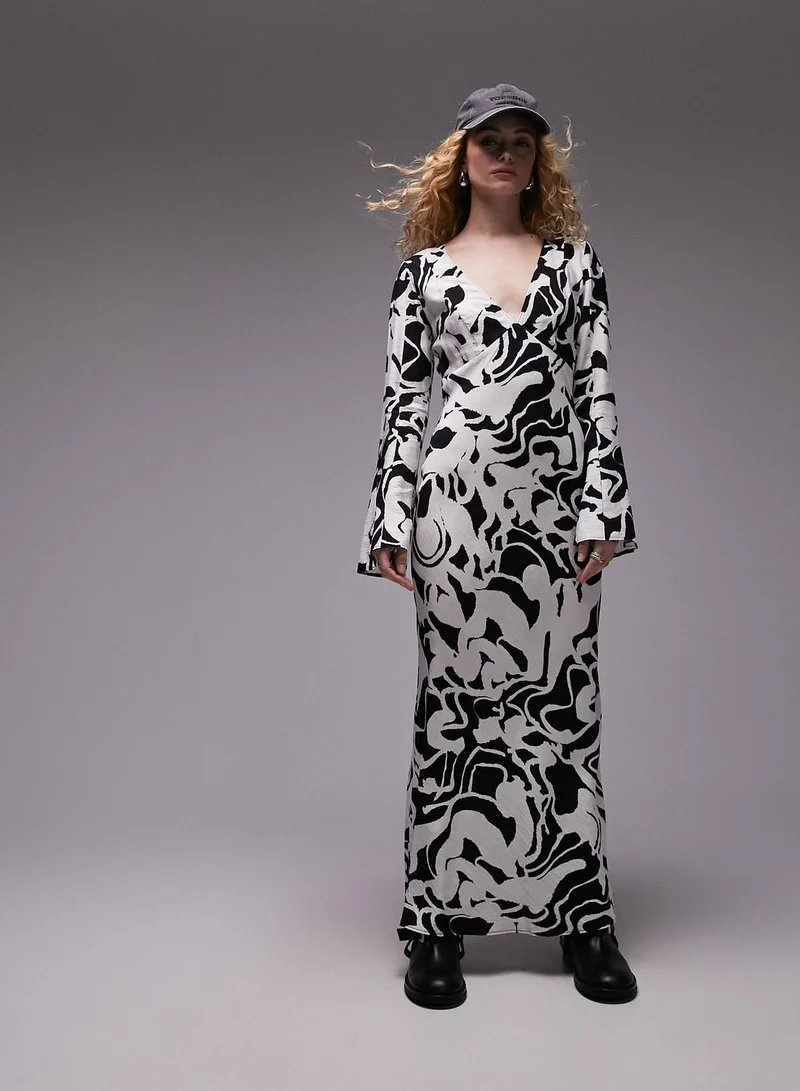 TOPSHOP Abstract Print Dress