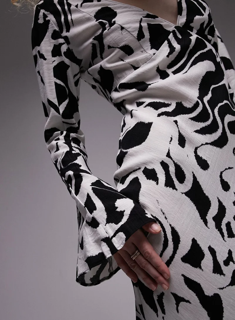TOPSHOP Abstract Print Dress