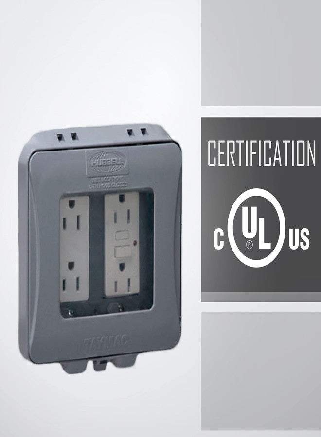 TayMac غطاء TayMac ML2500G ثنائي الفتحات مقاوم للعوامل الجوية وقابل للتوسيع شديد التحمل للاستخدام الفعلي، لون رمادي - Image 4