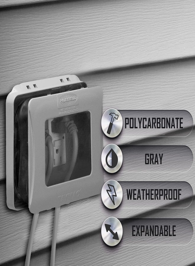 TayMac غطاء TayMac ML2500G ثنائي الفتحات مقاوم للعوامل الجوية وقابل للتوسيع شديد التحمل للاستخدام الفعلي، لون رمادي - Image 5