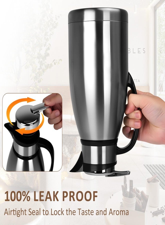 ShineMe Coffee Carafe Insulated 68oz(2L), Stainless Steel Coffee Pot for Keeping Hot, Double Walled Vacuum Hot Water & Coffee Dispenser with Airtight Lid, 12H Heat/24H Cold Retention - Image 5