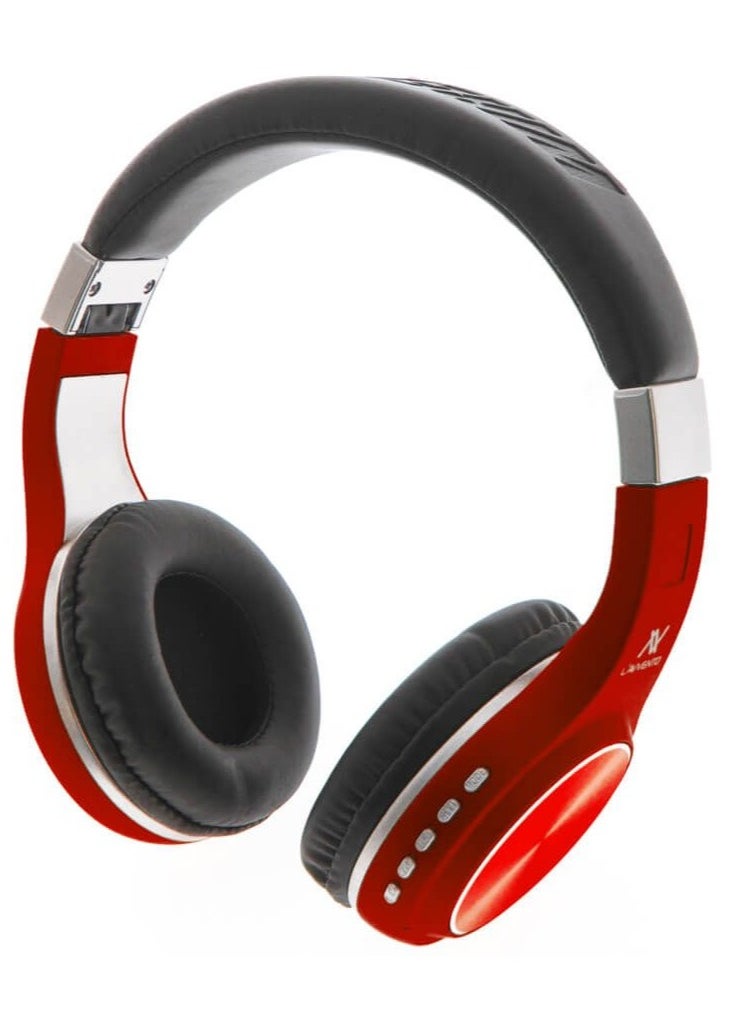L'avvento - L'AVVENTO HP10R Folding Bluetooth Headphone - Red - Image 1