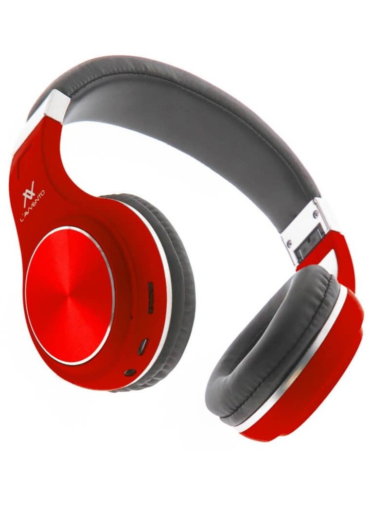 L'avvento - L'AVVENTO HP10R Folding Bluetooth Headphone - Red - Image 1