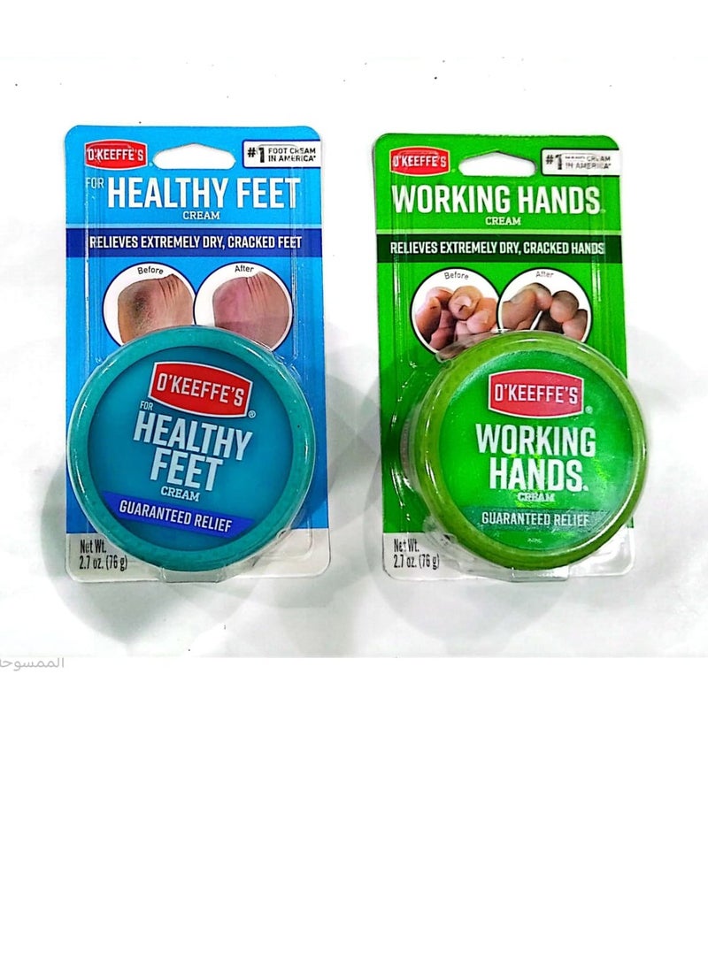 O'Keeffe's Working Hands Hand Cream 76g and Healthy Fit Foot Cream from O'Keeffe - Image 1