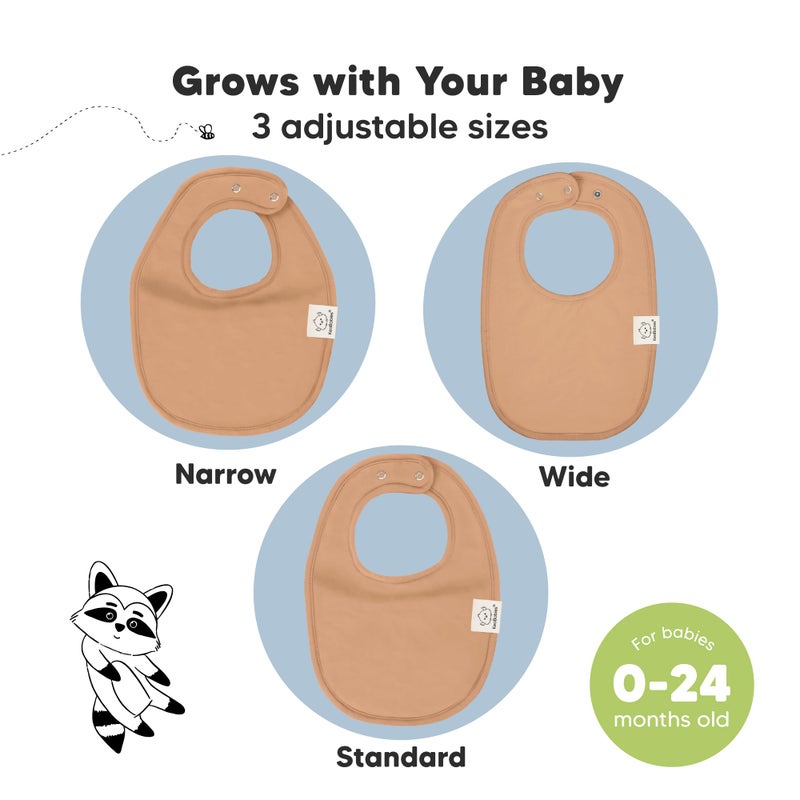 KeaBabies 8-Pack Organic Baby Bibs for Boys, Girls - Soft Cotton Drooling and Teething Bibs for Baby Girl & Boy, Extra Absorbent, Easy to Clean & Put On for Toddler, Newborn, Infant 0-24 Months (Mauve) - Image 4