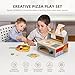 OOOK Wooden Pizza Toy Kids Pizza Counter Playset Toy Pizza Oven Montessori Pretend Play Toys with Toy Food Bake Oven Role Play Set for 3 4 5 6 Year Old Boys Girls - Image 4