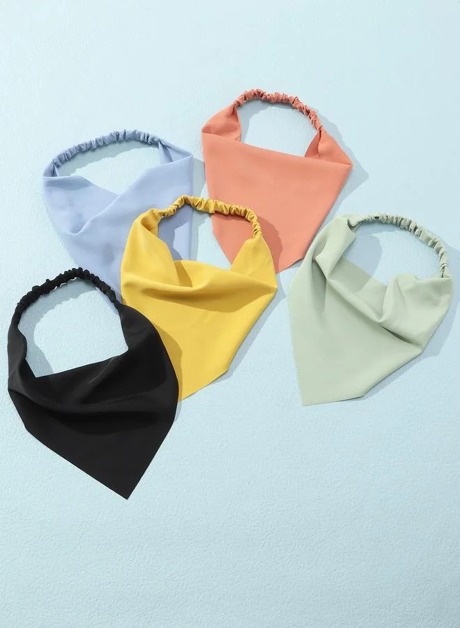 Take Two Set of 5 - Solid Triangle Headband