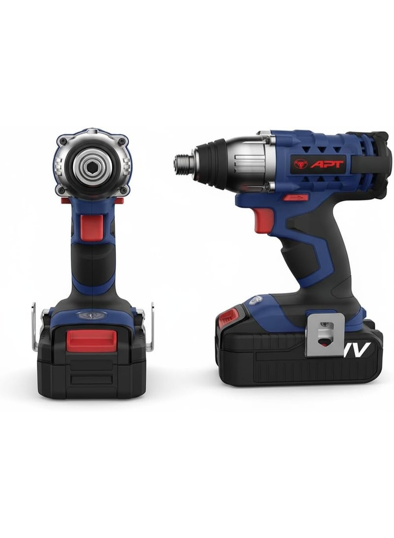 Apt impact driver 1/4" 150 n.m 20v 2 batteries 2.0a.h - Image 1