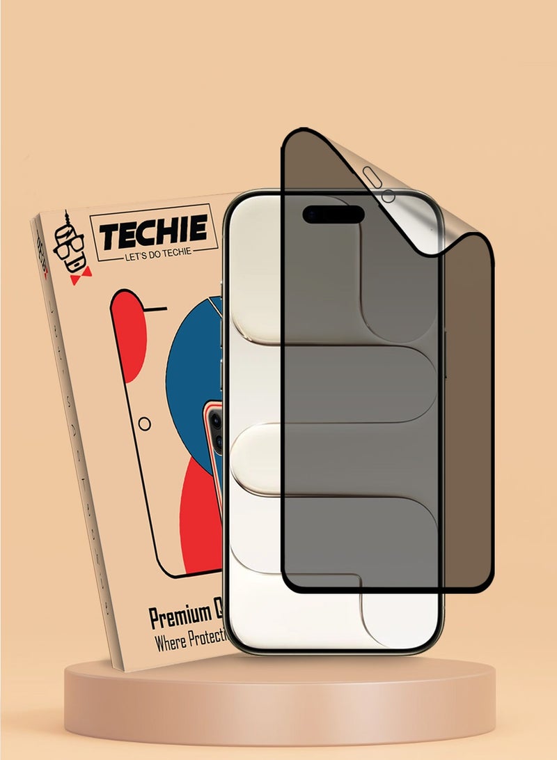 Techie Full Cover Matte Ceramic Privacy Screen Protector for iPhone 17 Air – Anti Fingerprint, Bubble Free Easy Installation - Image 1