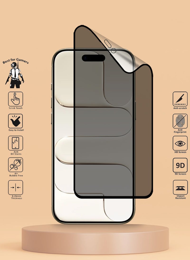 Techie Full Cover Matte Ceramic Privacy Screen Protector for iPhone 17 Air – Anti Fingerprint, Bubble Free Easy Installation - Image 2