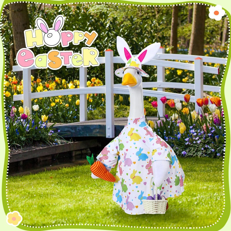 Cutecrop Easter Goose Outfit Goose Clothes for 23" High Cement or Plastic Goose Lawn Goose Clothing, Porch Goose Clothes, Lawn Goose Outfit, Garden Goose Costume - Image 2