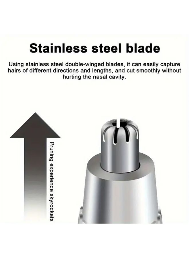 Black Electric Nose Hair Trimmer Painless Professional For Men And Women - Image 3