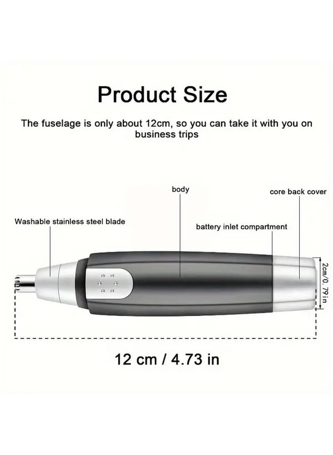 Black Electric Nose Hair Trimmer Painless Professional For Men And Women - Image 2