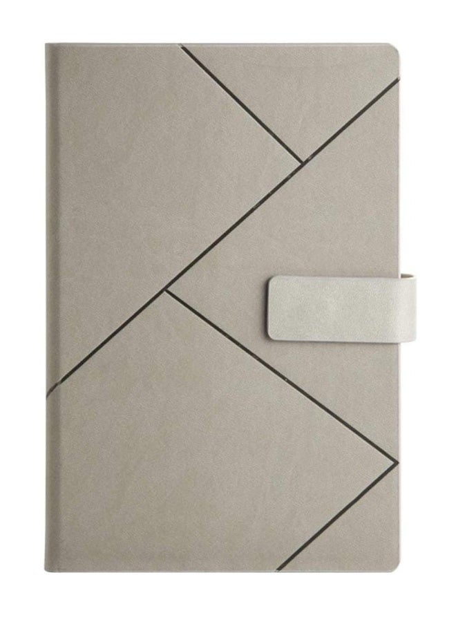 Generic 2 PCS Notebooks Classic Ruled Paper Diaries Office Business Notepad Magnetic  on Pen Loop Gray A5 Hardcover Leather Journal Writing Notebook Vintage Planner Agenda Personal  - Image 1