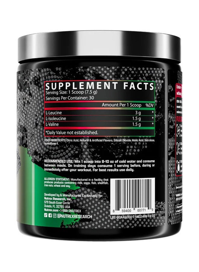 Nutrex Research BCAA 6000 Essential Amino for Muscle Growth & Recovery Watermelon Flavour 30 Servings - Image 3
