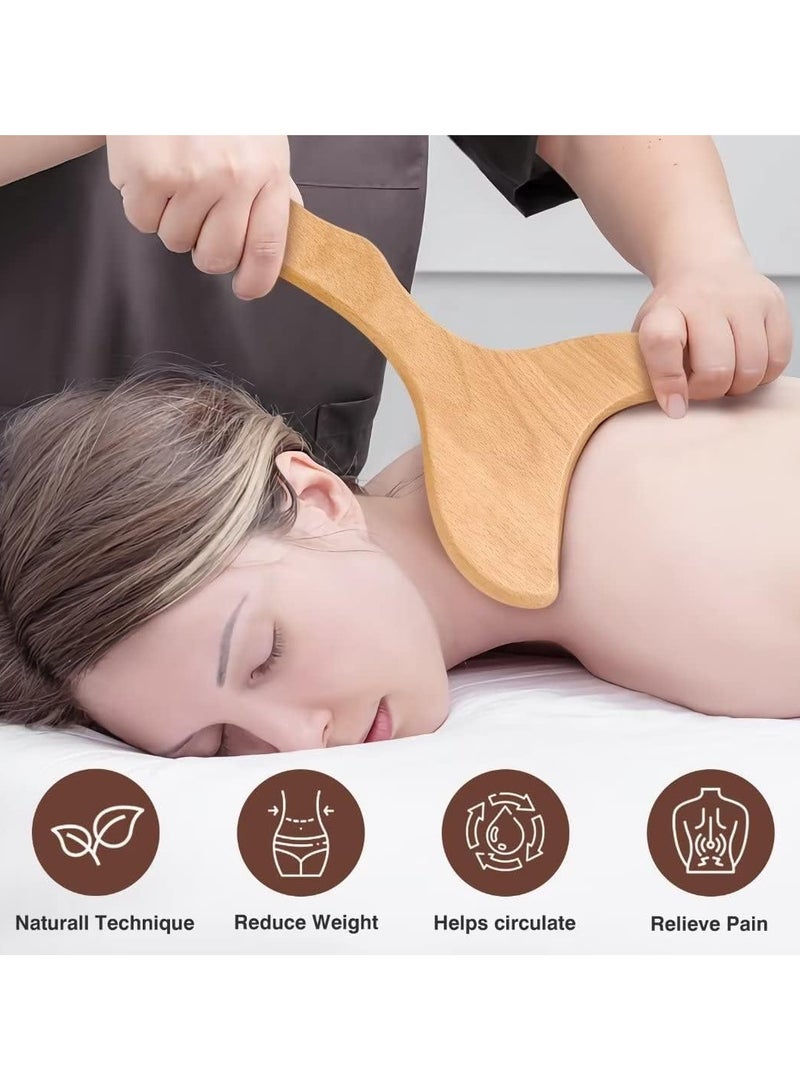 JoyousSto 6 in 1 Wood Therapy Massage Tools Massager Wooden Massager for Body Shaping Massage Tool Set Wood Therapy Tools for Relieving Muscle Pain Body Sculpting Tools Gua Sha - Image 5