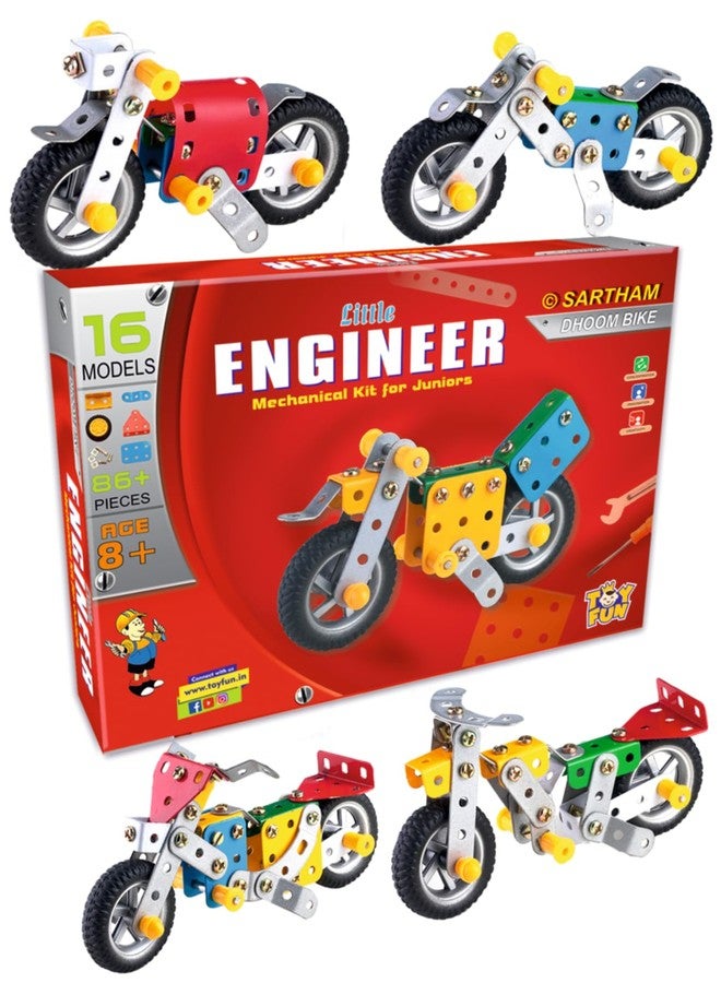 SARTHAM Dhoom Bike for Age 8+ Kids | Metal, Engineering and Construction Based Educational Toy for Kids | Puzzle and Assembling Toy for 8+ Year Old | Gift for 8+ Year Old boy | Multicolor - Image 1