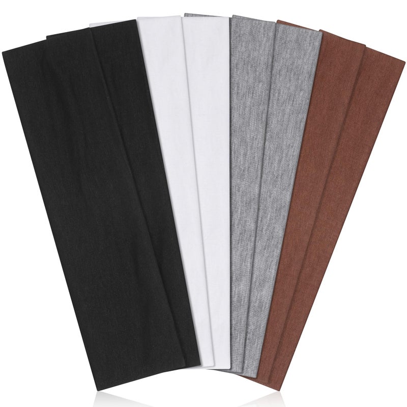 Ztomine Headbands for Women Non Slip - Stylish Sports Hair Bands for Women's Hair - Soft Cotton Cloth Stretchy Headbands for Women for Yoga, Outdoor Exercise Running - Image 1