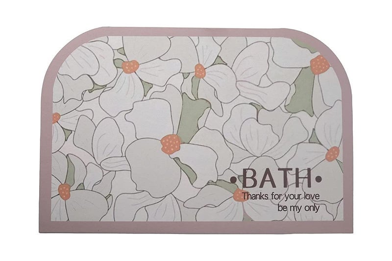 LYDL Silicone Bathroom Mat Diatomite AntiSlip Bath Mat Quick Drying Absorbent Floor Mat for Bedroom Kitchen Hallway Entryway Doormat NonSlip Cushion Bathroom Rugs 60 X 40 CM AbstractSemi Circle - Image 3