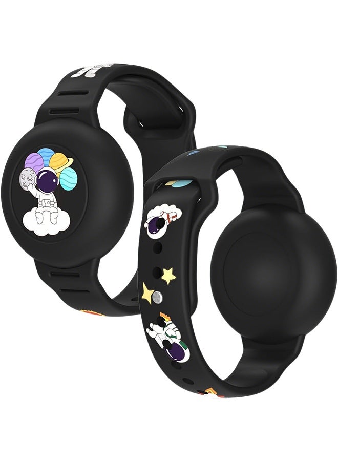 AirTag Bracelet for Kids Waterproof Cute Cartoon Air tag Holder for Kids with Soft Silicone Full Coverage Anti-Lost Hidden Airtag Wristband Accessories for Child(Astronaut)
