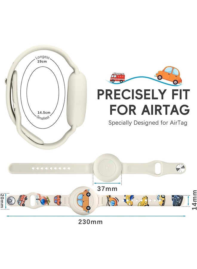 AirTag Bracelet for Kids Waterproof Cute Cartoon Air tag Holder for Kids with Soft Silicone Full Coverage Anti-Lost Hidden Airtag Wristband Accessories for Child(Astronaut) - Image 3