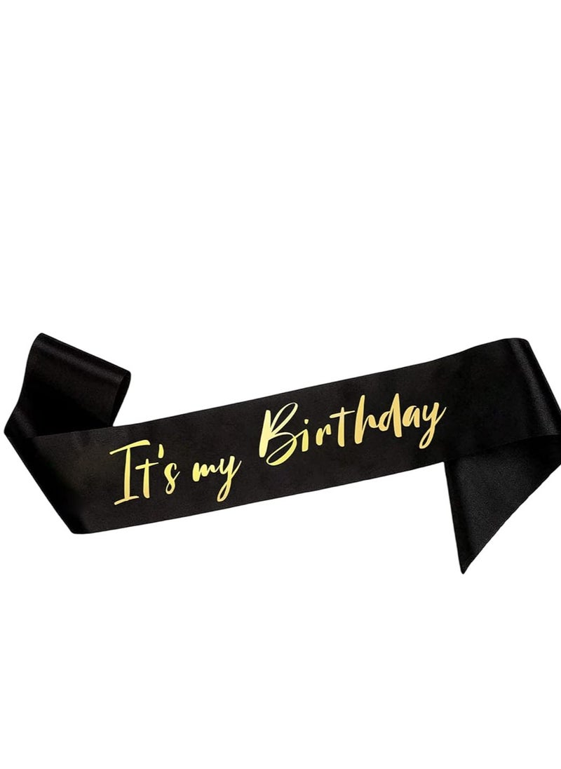 Generic - SZHUIHER Black and Gold Happy 30th Birthday Party Decorations, Jumbo Number 30 Foil Balloon, 30th Birthday Sash Cake Topper Banner Balloons - Image 1