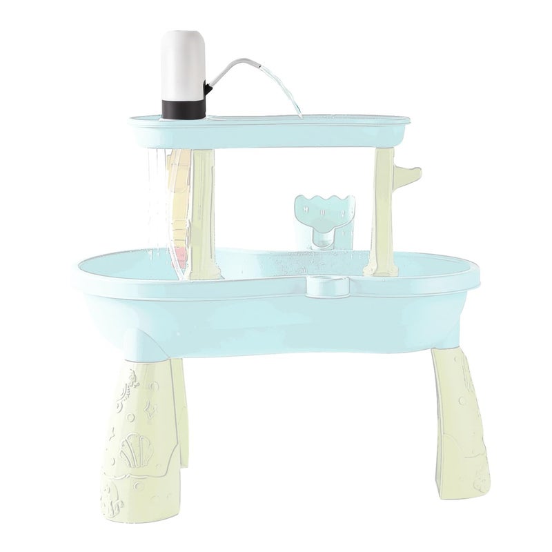 JAiiMen Water Play Table Pump for Kids and Toddlers, Portable Mini Water Pump Summer Outdoor Water Toys, Water Table Accessories - Image 1