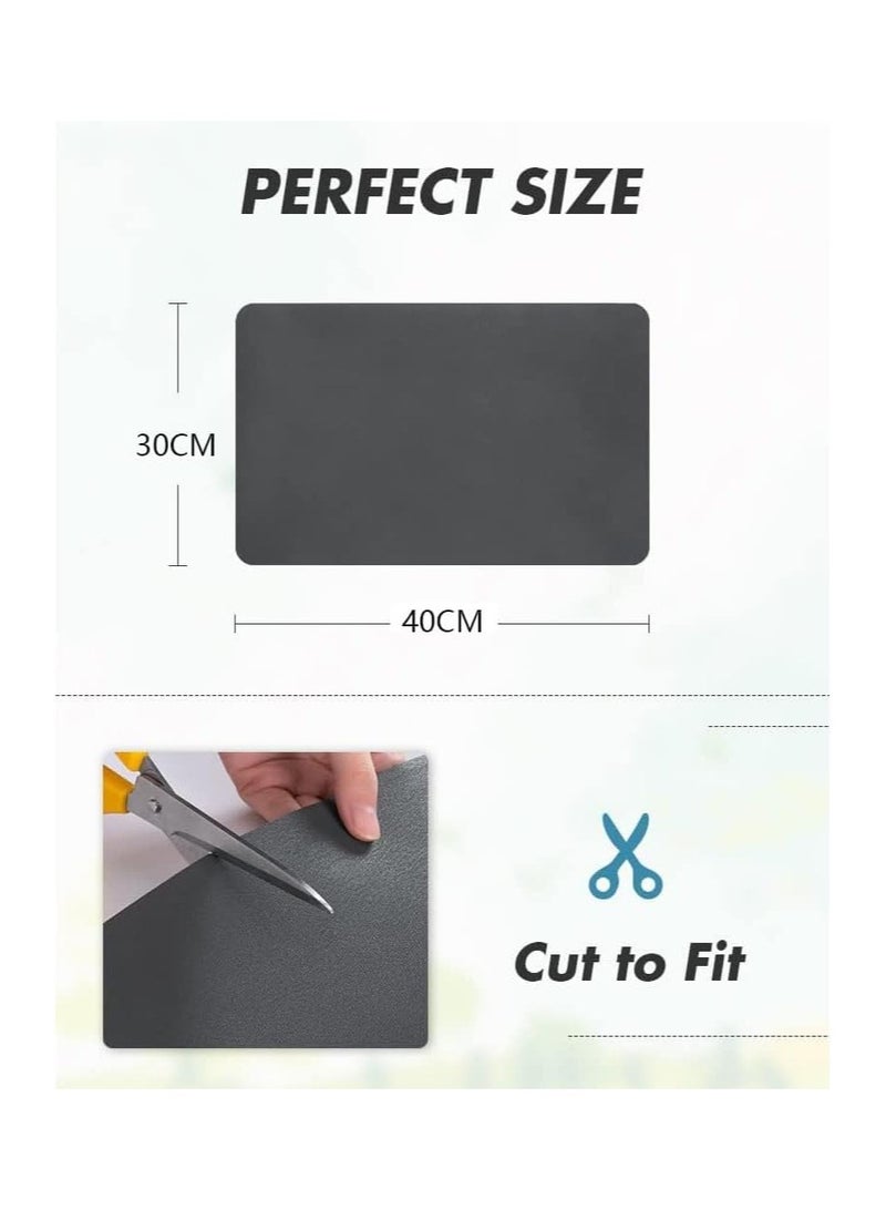30 X 40cm Coffee Mat,Coffee Bar Mat Coffee Maker Mat for Countertops Fit Under Coffee Maker Machine,Hide Stain Rubber Backed Absorbent Dish Drying Mat for Kitchen Counter,Pot Dish Rack-Black