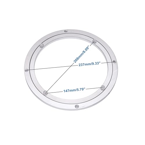 Dailydanny Aluminum Heavy Duty Lazy Susan Rotating Turntable Bearing Swivel Plate Hardware for Dining-Table (10 inch) - Image 5