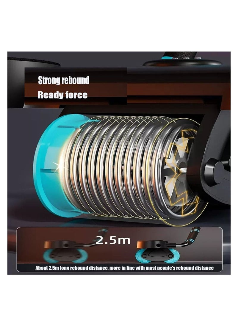 Abdominal Roller 4D Dynamic Core Trainer with Elbow Support Non-Slip Handle