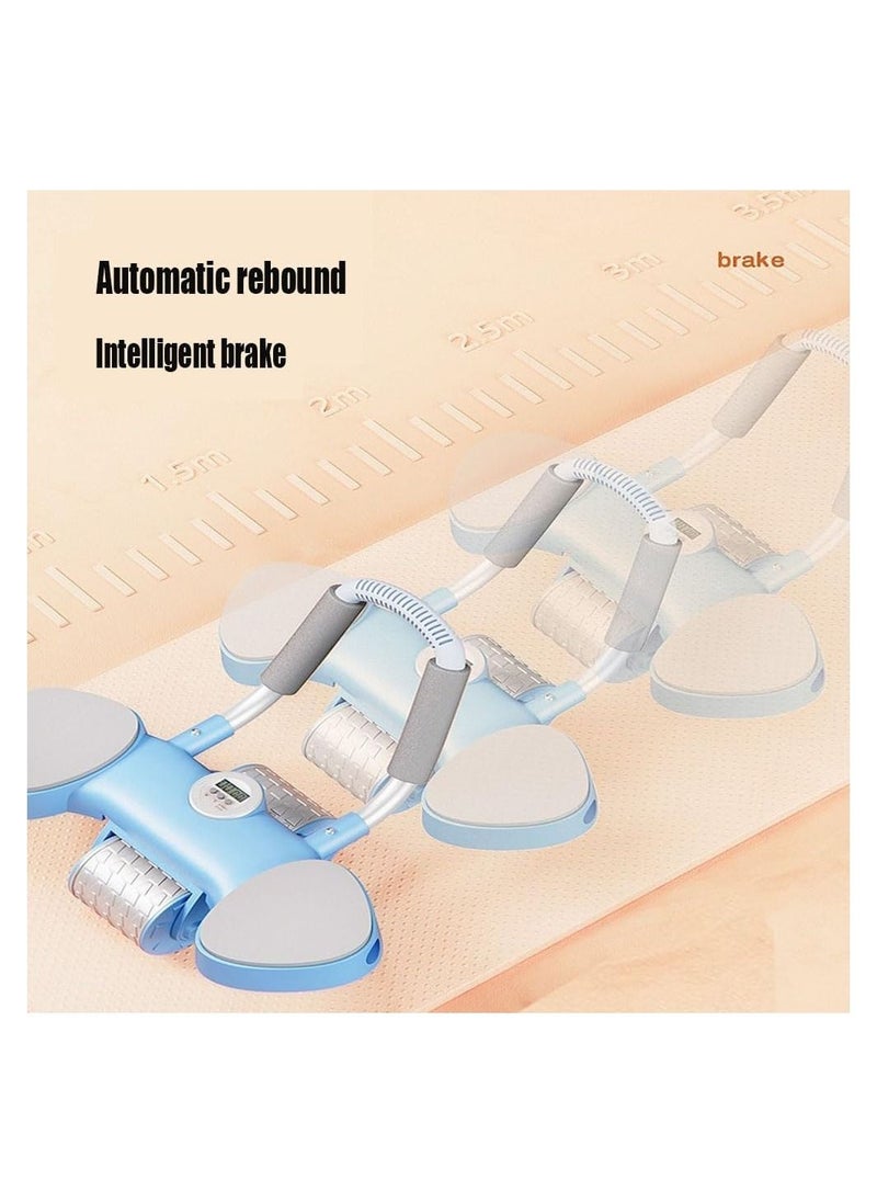 Abdominal Roller 4D Dynamic Core Trainer with Elbow Support Non-Slip Handle