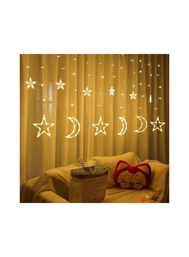 The Bros RAMADAN LIGHT Ramadan & EID Decoration Lights, Moon And Stars And Serial Lights, 3.5M Patio, Indoor, Outdoor, Garden, Home, Pathway, celebration with EU Plug 220v with Tail Plug(warm white)  - Image 5