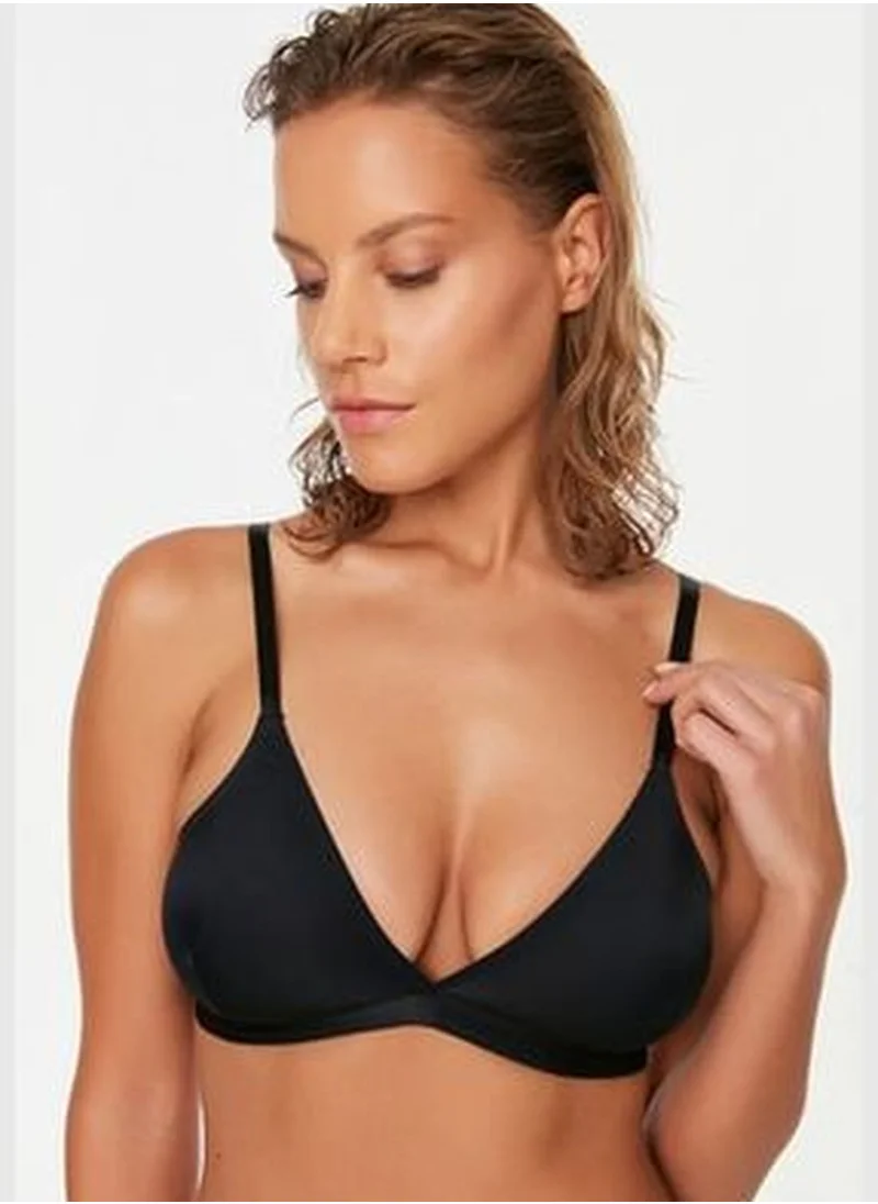 trendyol Black Micro Triangle Capless Bralette Bra THMSS21SU0014