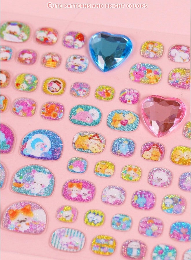 KTRS Enterprise Shangle SL-AQN Japanese Aesthetic Children's and Girls Nail Art Stickers Cat's Eye Crystal Stickers Diamond Stickers Decorative Stickers 4 Pic Set - Image 5