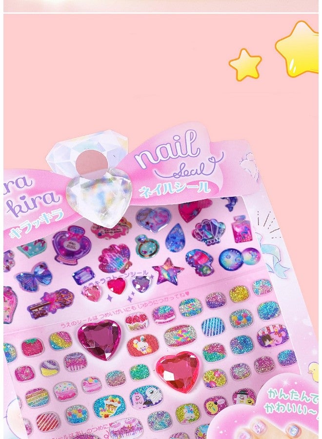 KTRS Enterprise Shangle SL-AQN Japanese Aesthetic Children's and Girls Nail Art Stickers Cat's Eye Crystal Stickers Diamond Stickers Decorative Stickers 4 Pic Set - Image 3