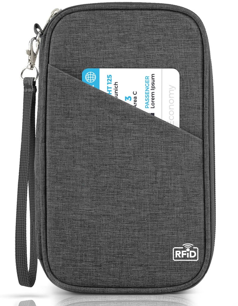 TOPBAG Passport Holder Family, Women RFID Blocking Passport Wallet, Travel Essentials Premium Wallets, Waterproof Passport Holders Bag for Men Traveling, Travel Document Organizer Credit Cards Case - Image 1