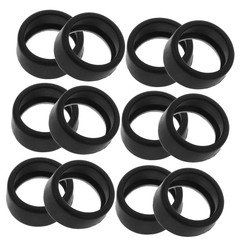 12Pcs Scale Model Car Tires Accessories for Trucks and Helicopters Black - Image 2