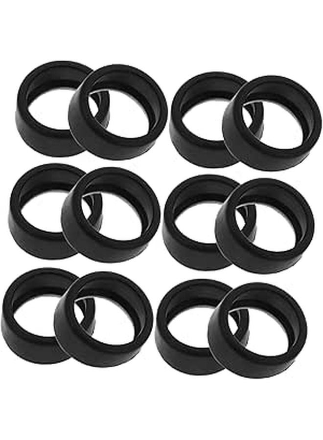 12Pcs Scale Model Car Tires Accessories for Trucks and Helicopters Black - Image 1