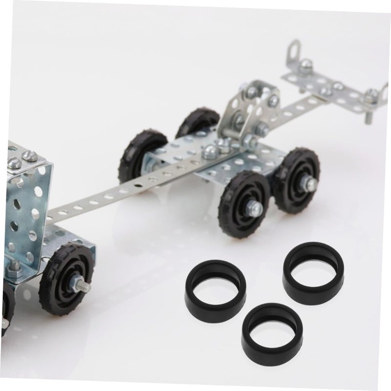12Pcs Scale Model Car Tires Accessories for Trucks and Helicopters Black - Image 5